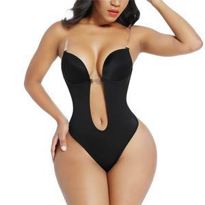 Meinebella™ V-Neck Backless Bodysuit